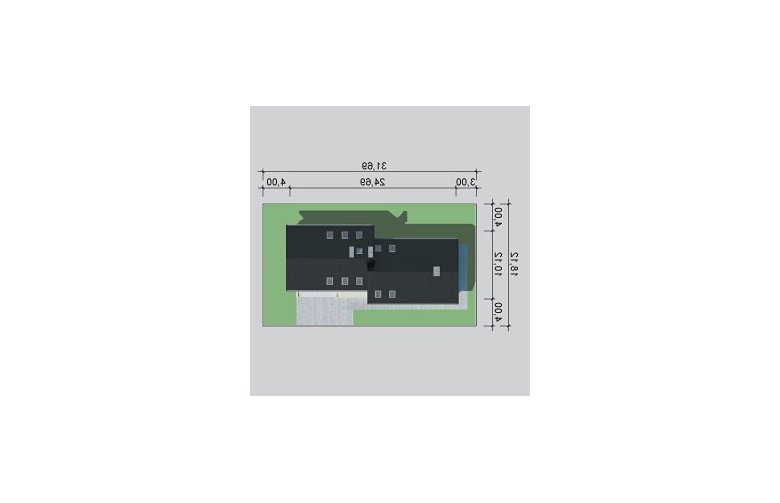 Projekt domu wielorodzinnego LK&1068 - Usytuowanie - wersja lustrzana