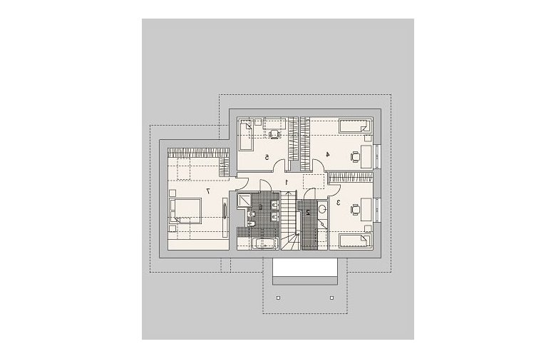 Projekt domu wielorodzinnego LK&1034 - poddasze