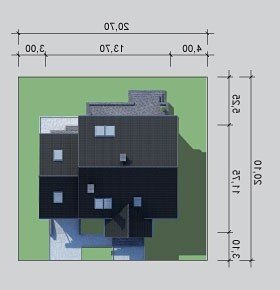 Usytuowanie budynku LK&1034 w wersji lustrzanej