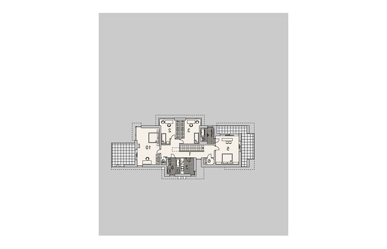 Projekt domu szkieletowego LK&1051 - piętro