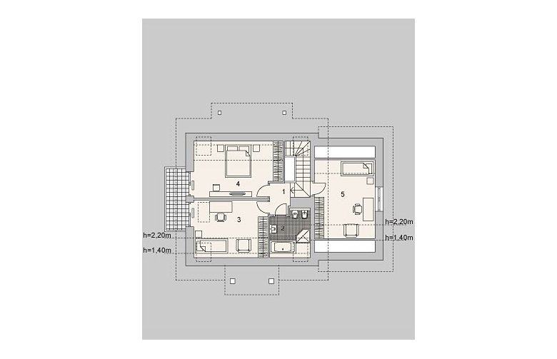 Projekt domu wielorodzinnego LK&1027 - poddasze