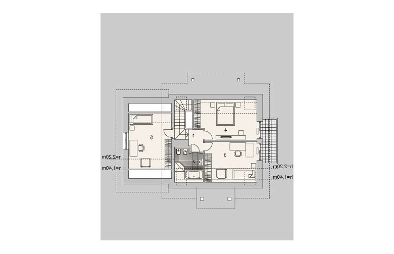 Projekt domu wielorodzinnego LK&1027 - poddasze