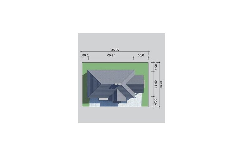 Projekt domu wielorodzinnego LK&989 - Usytuowanie - wersja lustrzana
