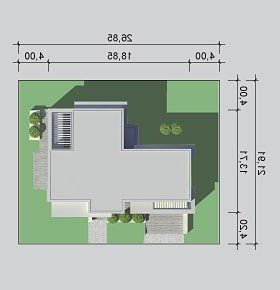 Usytuowanie budynku LK&987 w wersji lustrzanej