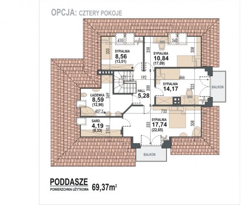 Rzut projektu Opałek II N 2G