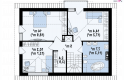 Projekt domu z poddaszem Z89 - rzut poddasza