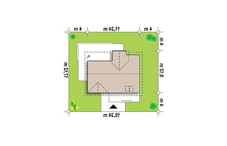 Projekt domu z poddaszem Z89 - Usytuowanie - wersja lustrzana