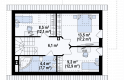 Projekt domu z poddaszem Z233 - rzut poddasza
