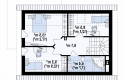 Projekt domu z poddaszem Z233 - rzut poddasza