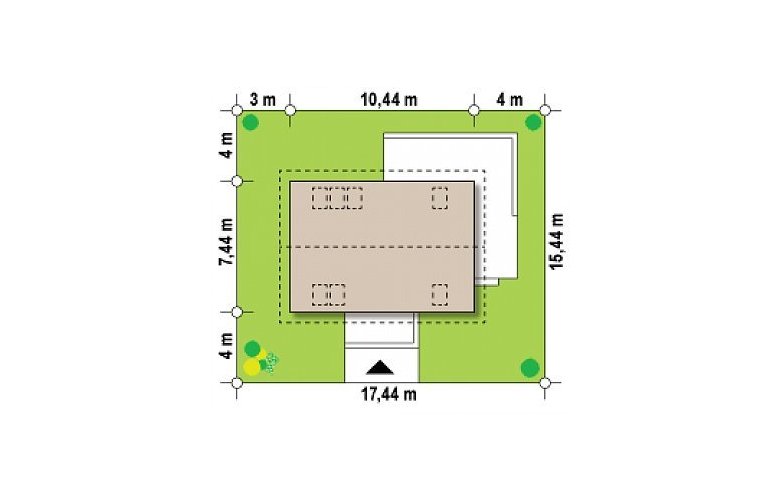 Projekt domu z poddaszem Z233 - Usytuowanie