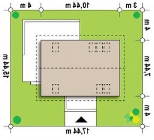 Usytuowanie budynku Z233 w wersji lustrzanej