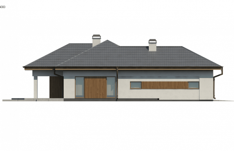 Projekt domu parterowego Z289 - elewacja 1