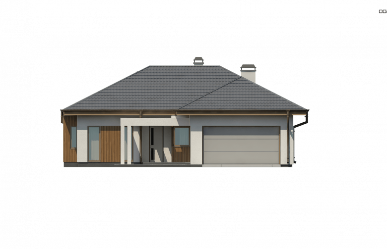 Projekt domu parterowego Z289 - elewacja 2