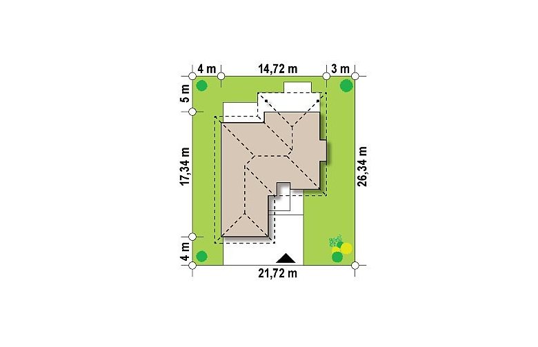 Projekt domu parterowego Z289 - Usytuowanie