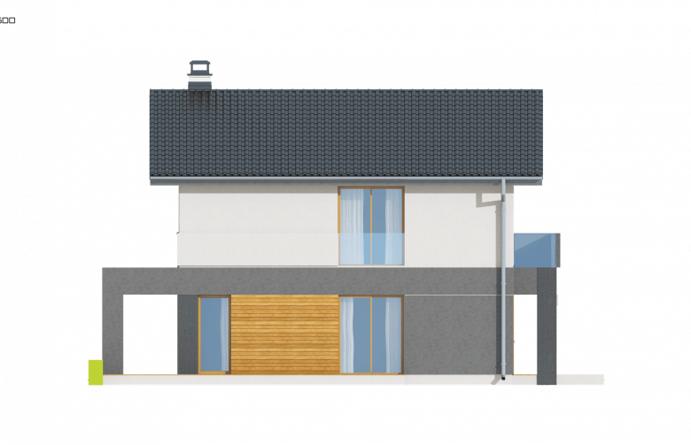 Projekt domu piętrowego Z297 - elewacja 1