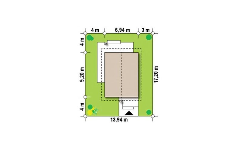 Projekt domu piętrowego Z297 - Usytuowanie