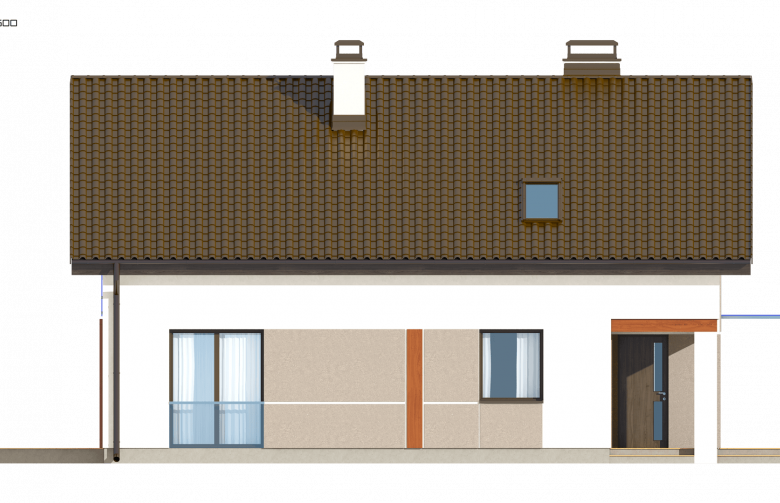 Projekt domu z poddaszem Z228 - elewacja 1