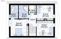 Projekt domu z poddaszem Z228 - rzut poddasza