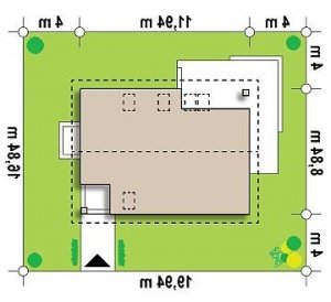 Usytuowanie budynku Z228 w wersji lustrzanej