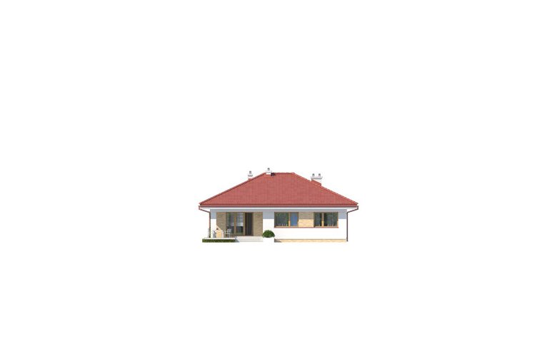 Projekt domu tradycyjnego Kiwi 2 - elewacja 3