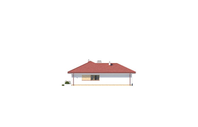 Projekt domu tradycyjnego Kiwi 2 - elewacja 4