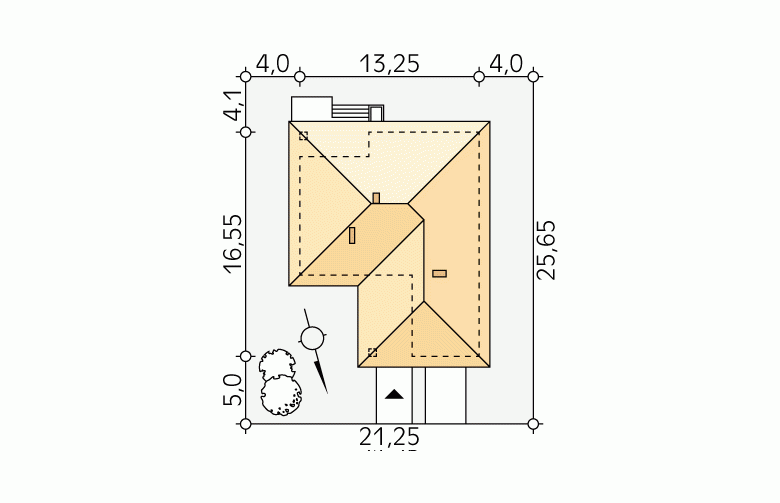 Projekt domu tradycyjnego Kiwi 2 - Usytuowanie