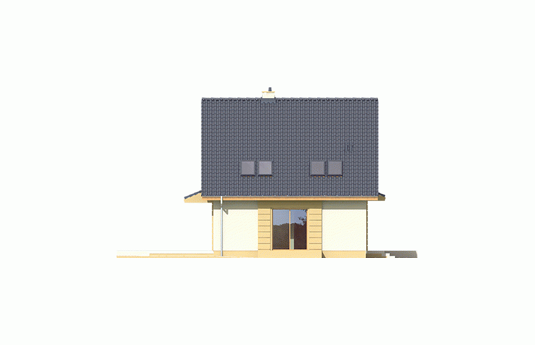 Projekt domu jednorodzinnego Adriana - elewacja 2