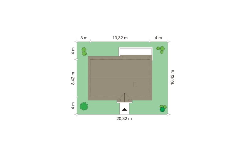 Projekt domu dwurodzinnego Słoneczny 2 (447) - Usytuowanie