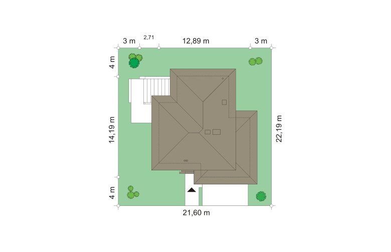 Projekt domu szkieletowego Modena (443) - Usytuowanie