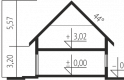 Projekt domu jednorodzinnego Adriana III (wersja B) - przekrój 1