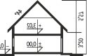 Projekt domu jednorodzinnego Adriana III (wersja B) - przekrój 1