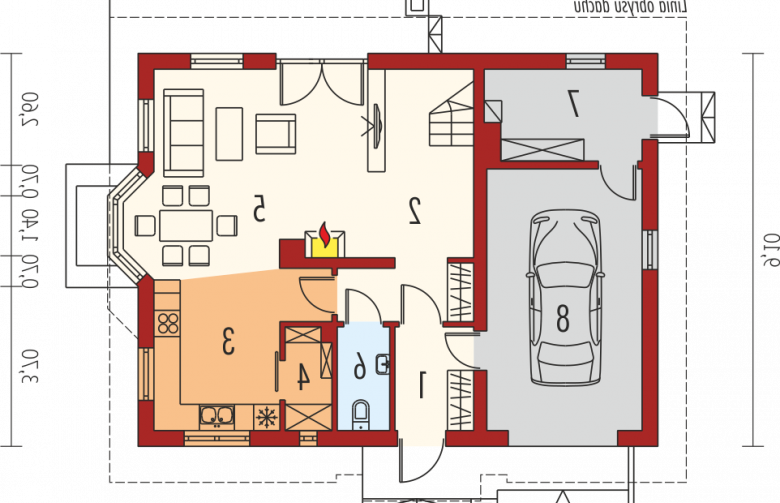 Projekt domu wielorodzinnego Arizona G1 - parter