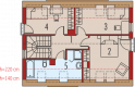 Projekt domu wielorodzinnego E1 ECONOMIC (wersja A) - poddasze