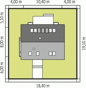 Usytuowanie budynku E1 ECONOMIC (wersja A)