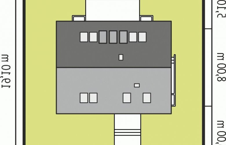 Projekt domu wielorodzinnego E1 ECONOMIC (wersja A) - Usytuowanie - wersja lustrzana