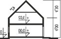 Projekt domu wielorodzinnego E1 ECONOMIC (wersja A) - przekrój 1