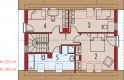 Projekt domu wielorodzinnego E1 ECONOMIC (wersja B) - poddasze