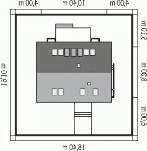 Usytuowanie budynku E1 ECONOMIC (wersja B) w wersji lustrzanej