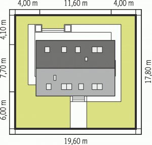 Usytuowanie budynku E2 ECONOMIC (wersja A)