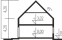 Projekt domu wielorodzinnego E2 ECONOMIC (wersja A) - przekrój 1
