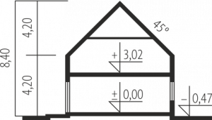 Przekrój projektu E2 ECONOMIC (wersja A)