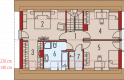 Projekt domu wielorodzinnego E2 ECONOMIC (wersja B) - poddasze