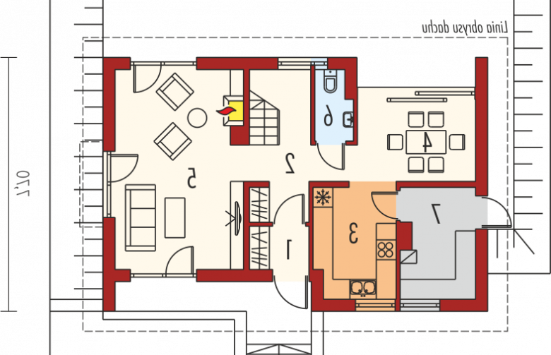 Projekt domu wielorodzinnego E2 ECONOMIC (wersja B) - parter