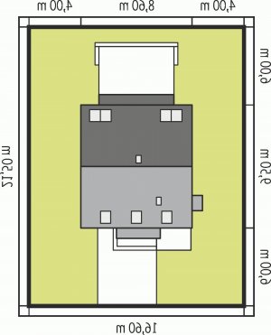 Usytuowanie budynku E3 ECONOMIC (wersja B) w wersji lustrzanej