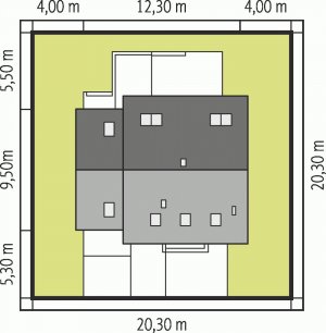 Usytuowanie budynku E3 G1 ECONOMIC (wersja A)