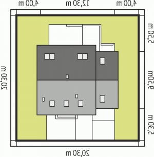 Usytuowanie budynku E3 G1 ECONOMIC (wersja A) w wersji lustrzanej