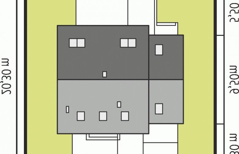 Projekt domu wielorodzinnego E3 G1 ECONOMIC (wersja A) - Usytuowanie - wersja lustrzana