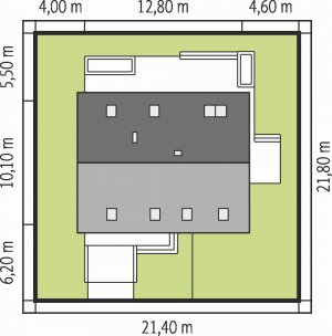 Usytuowanie budynku E4 G1 ECONOMIC (wersja A)