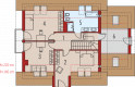 Projekt domu wielorodzinnego E5 G1 ECONOMIC (wersja A) - poddasze