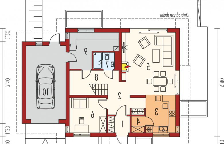 Projekt domu wielorodzinnego E5 G1 ECONOMIC (wersja A) - parter